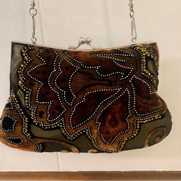 Hand Bag shoulder chain clutch Weddings party dances dress up prom black tie - Picture 10 of 13